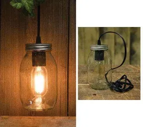 ' Mason Jar Edison Light w/Bulb