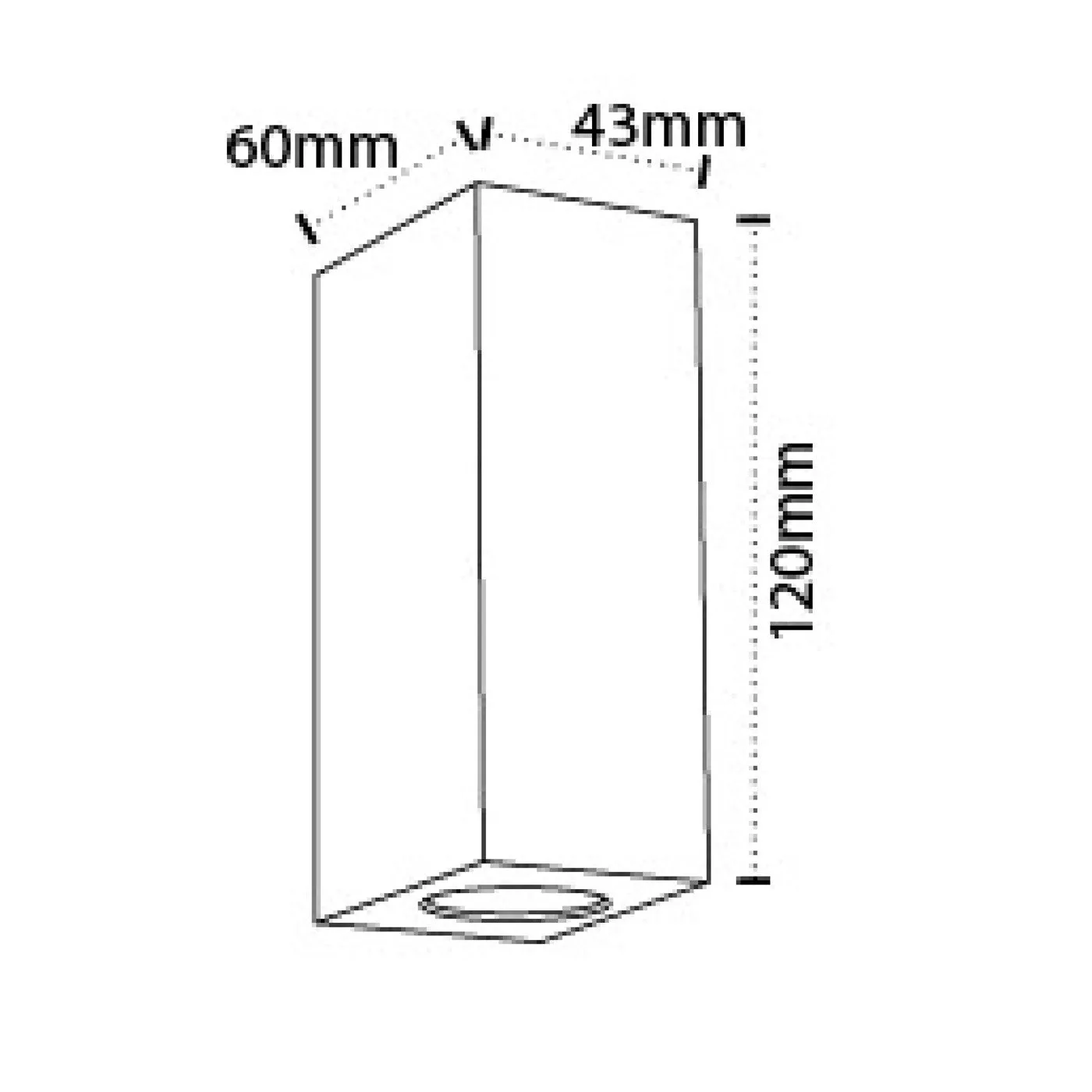 104002-RDL-2x5w Narrow Beam Outdoor wall Lights 10w