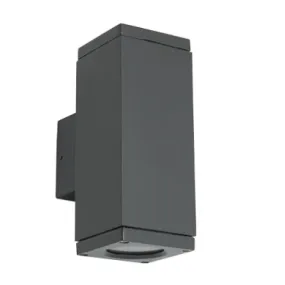 10881-2 square - 2xGU-10 Narrow Beam Outdoor wall Lights