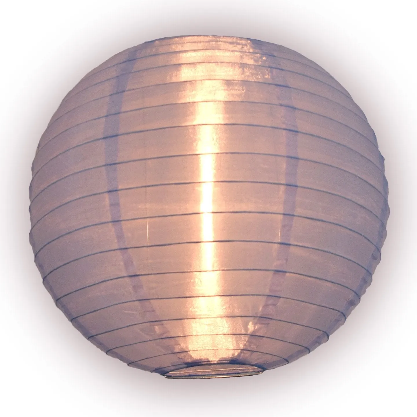 12 Inch Serenity Blue Shimmering Nylon Lantern, Parallel Ribbing, Durable, Hanging