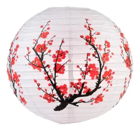 14 Inch Japanese Plum Tree Paper Lantern
