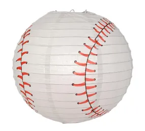 14" Baseball Paper Lantern Shaped Sports Hanging Decoration for Parties, Children's Bedrooms and Sports Teams