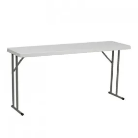 18''W X 60''L GRANITE WHITE PLASTIC FOLDING TRAINING TABLE [RB-1860-GG]