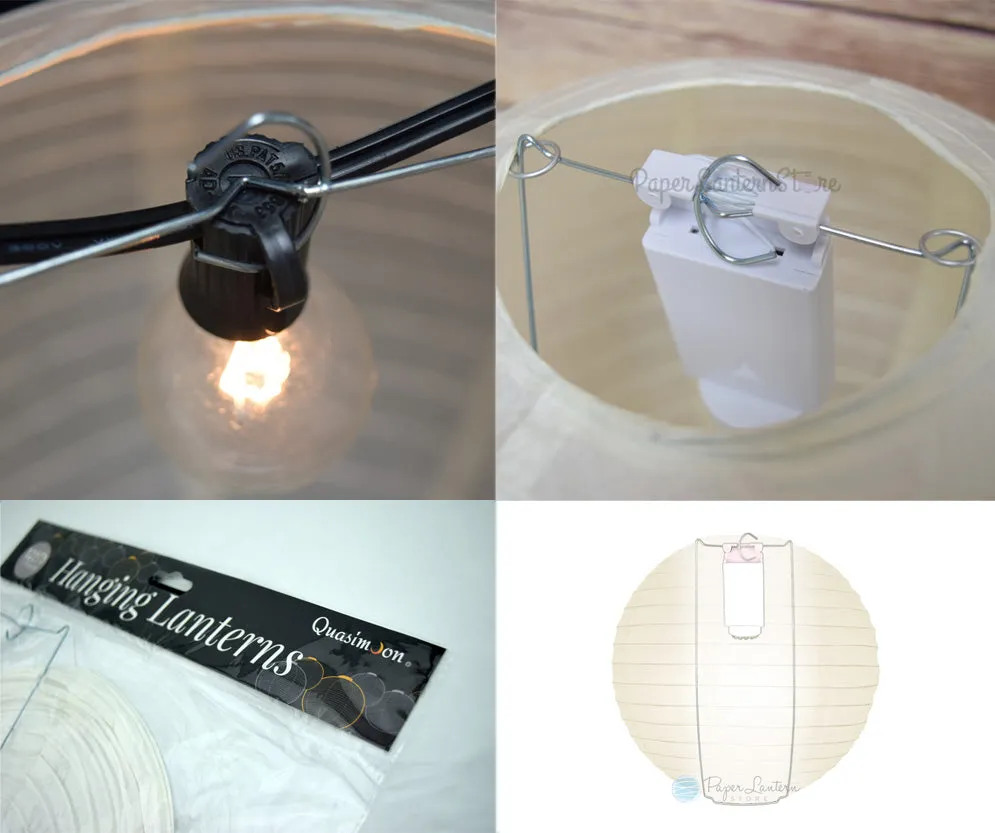 20" Beige / Ivory Round Paper Lantern, Even Ribbing, Chinese Hanging Wedding & Party Decoration