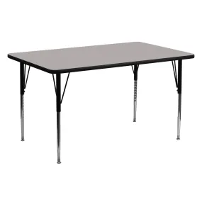 24x60 REC Grey Activity Table XU-A2460-REC-GY-H-A-GG