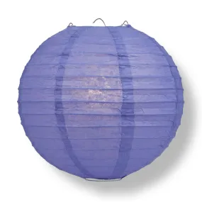 30" Very Periwinkle / Astra Blue Jumbo Round Paper Lantern, Parallel Ribbing, Chinese Hanging Wedding & Party Decoration