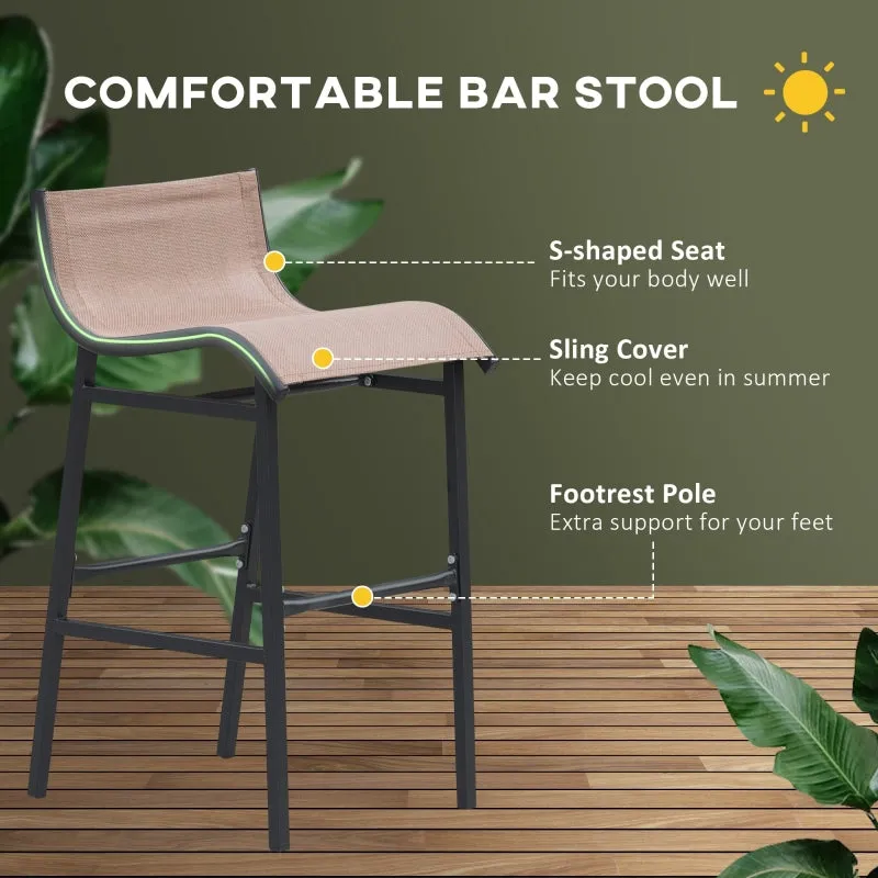 3pc Outdoor Patio Pub Set - Brown