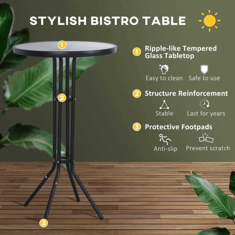 3pc Outdoor Patio Pub Set - Brown