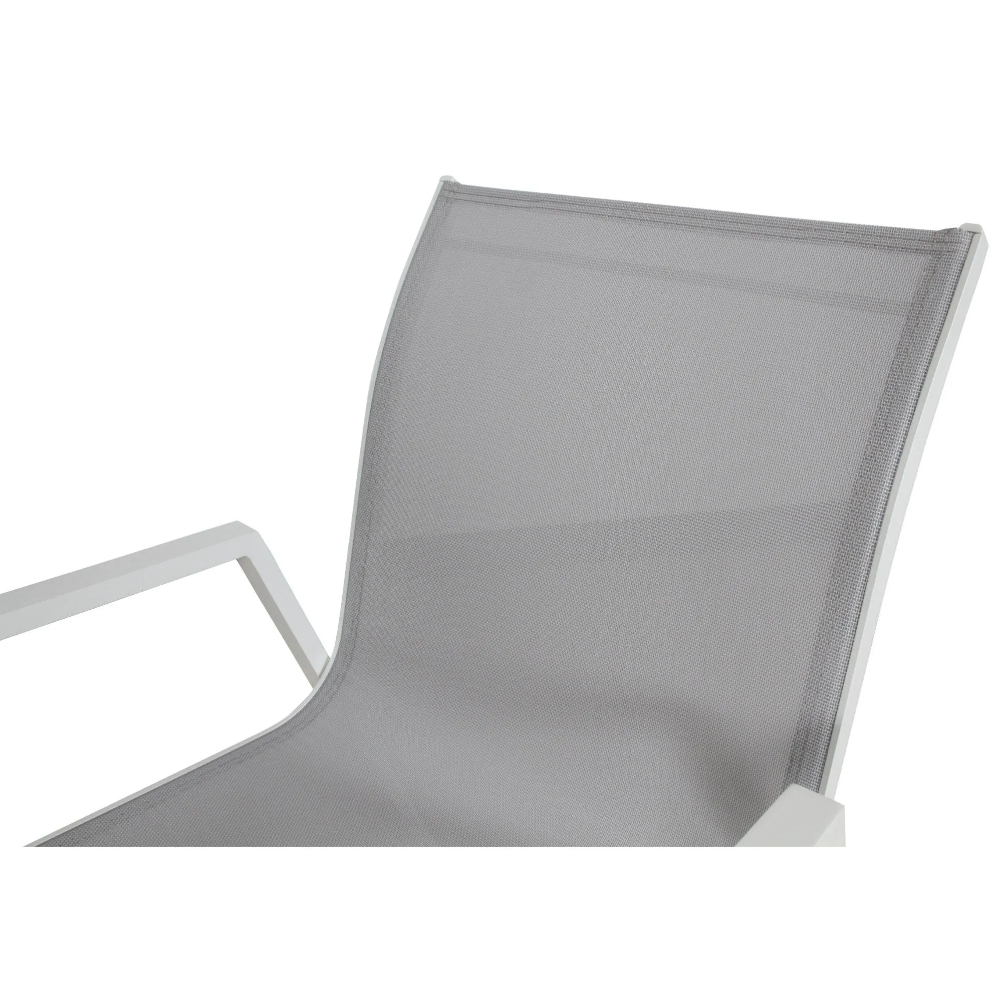 4pc Aluminium Stackable Outdoor Dining Chairs - White