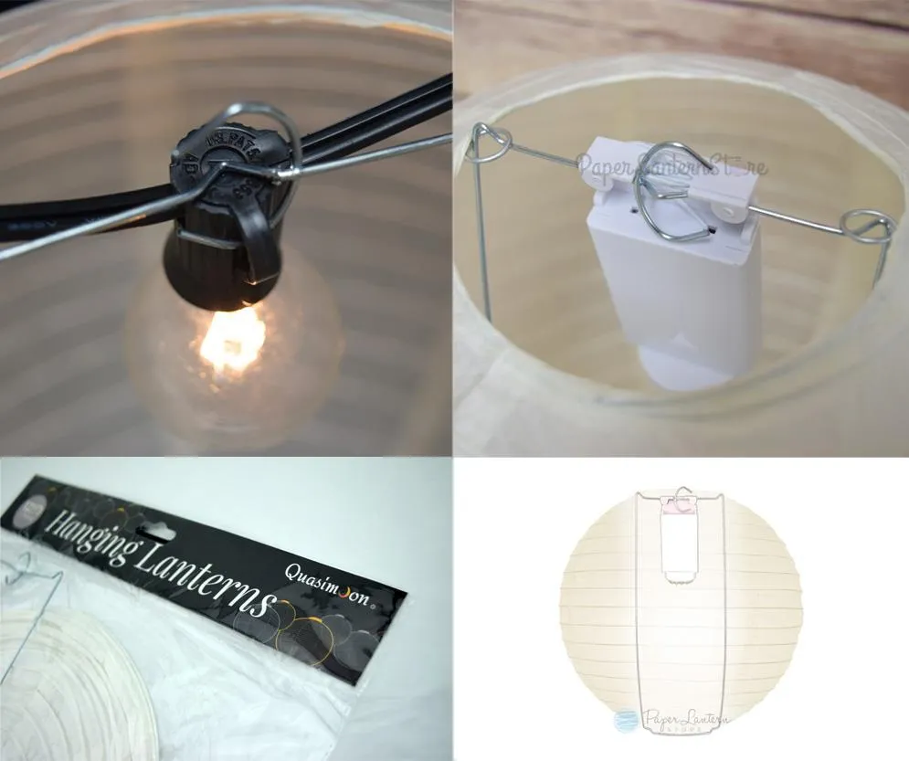 5 PACK | 12"  Beige Crisscross Ribbing, Hanging Paper Lanterns