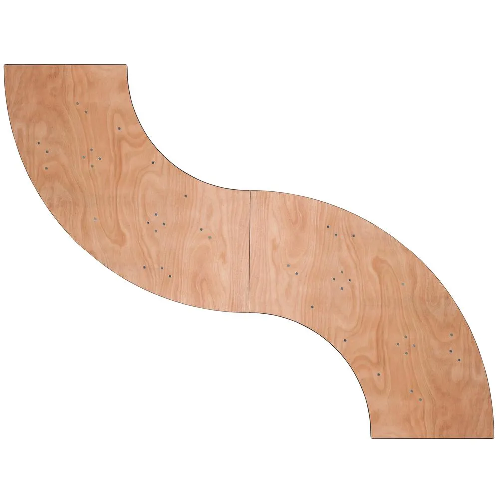 5.5 Ft. X 2 Ft. Serpentine Wood Folding Banquet Table By Flash Furniture