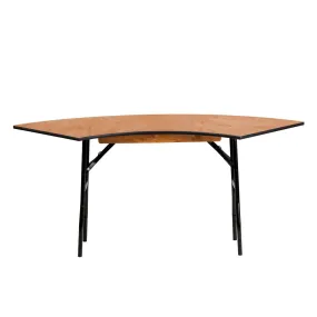 5.5 Ft. X 2 Ft. Serpentine Wood Folding Banquet Table By Flash Furniture
