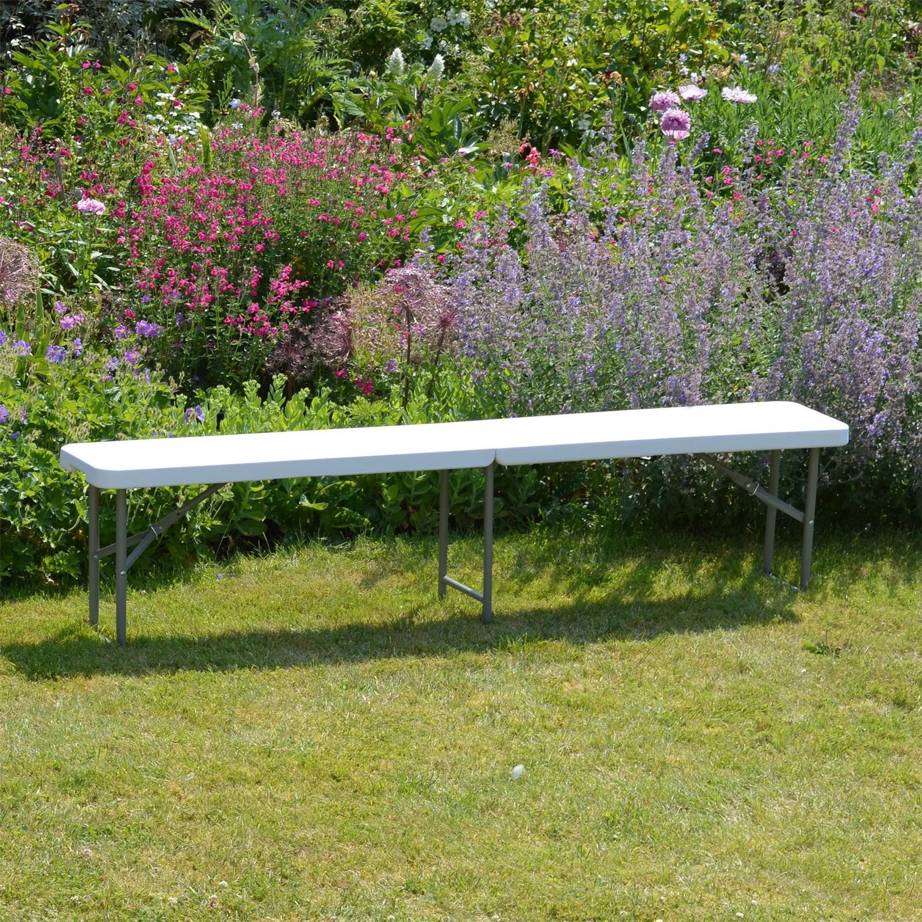 6 feet / 180cm Four Person Folding Trestle Bench - By Harbour Housewares