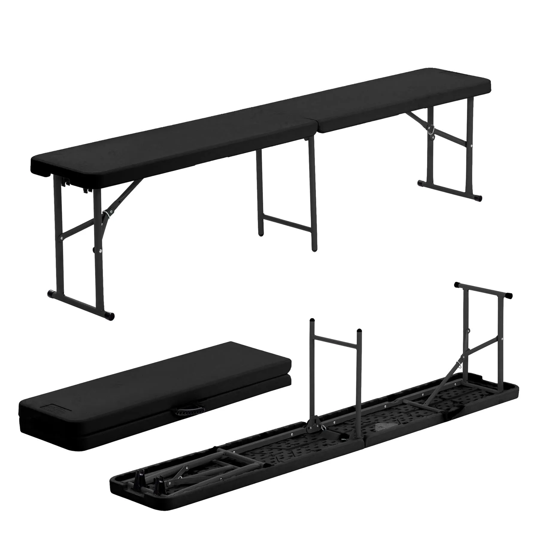 6 feet / 180cm Four Person Folding Trestle Bench - By Harbour Housewares