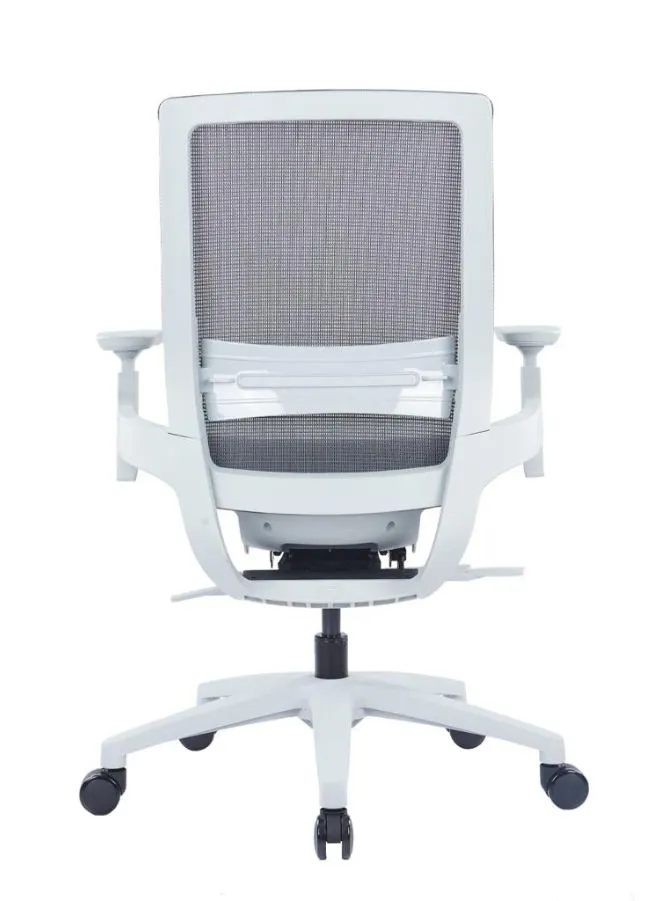 Adjustable Dark Grey Mesh Office Chair with Armrests and Locking Mechanism for Home and Office Use