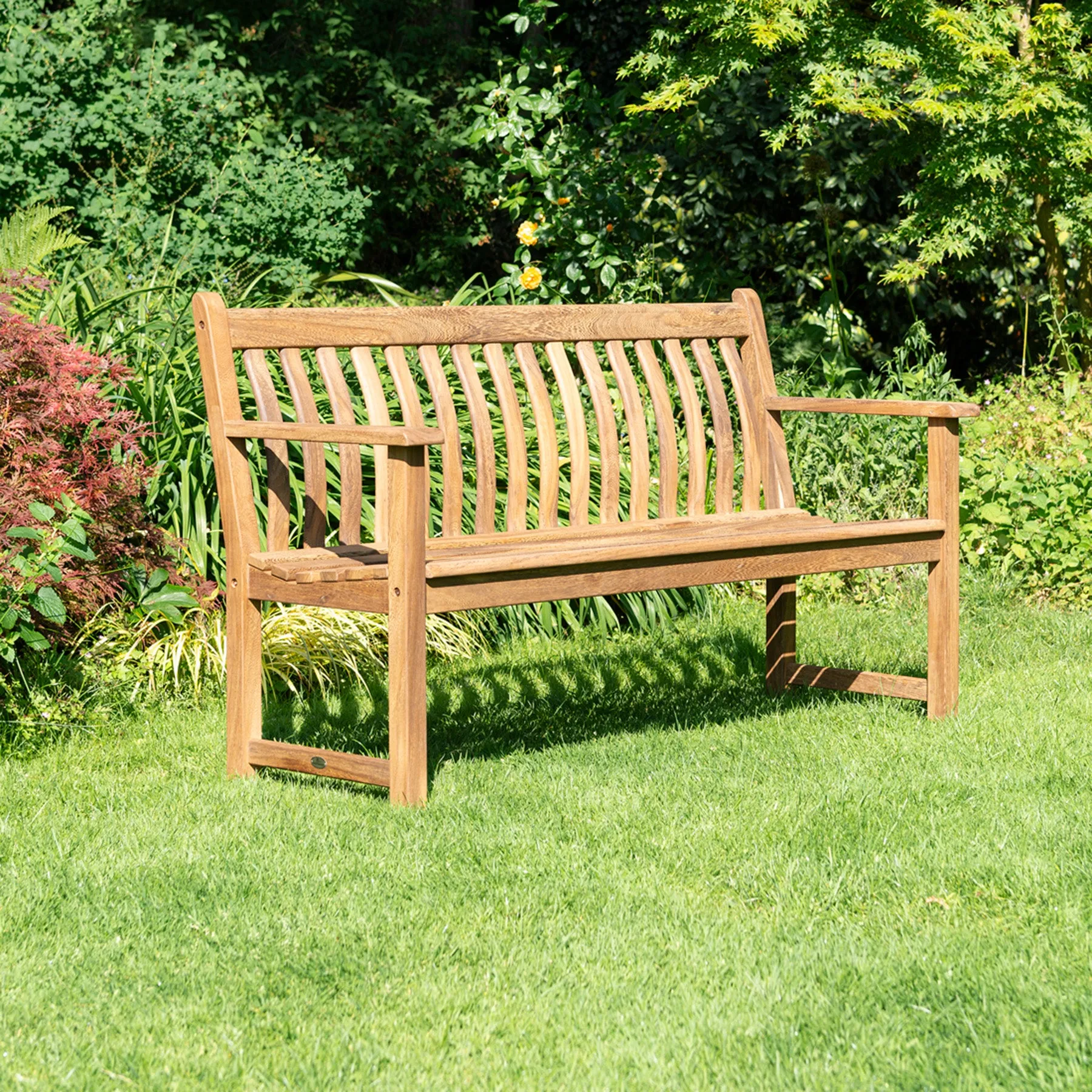 Alexander Rose Albany Broadfield Flat Arm Wooden Garden Bench (5ft)
