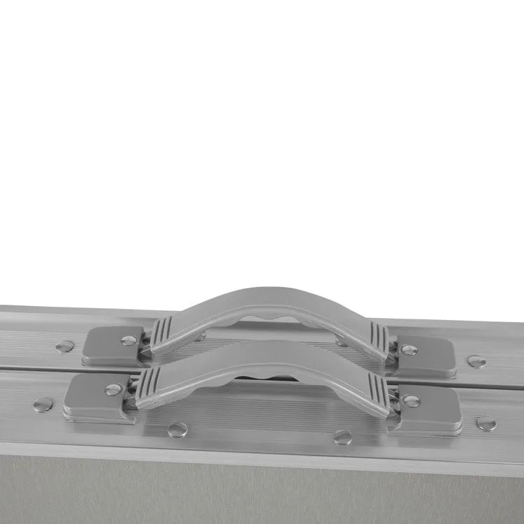 Aluminum Portable Picnic Table with Seats, Silver