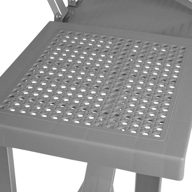 Aluminum Portable Picnic Table with Seats, Silver