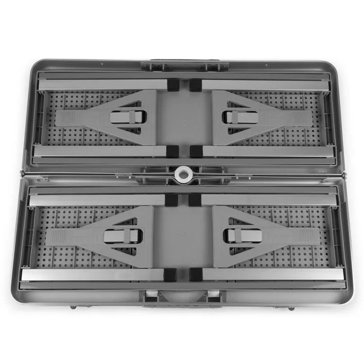 Aluminum Portable Picnic Table with Seats, Silver
