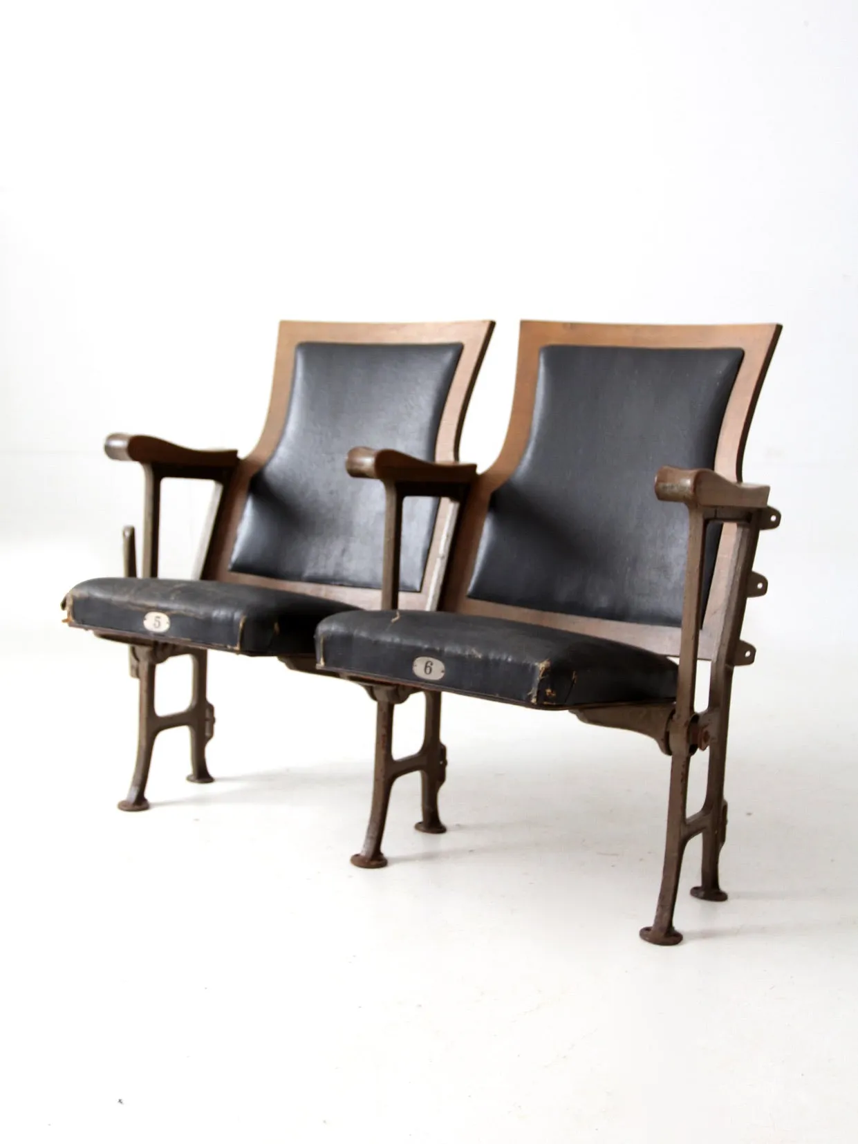 antique theatre seats pair