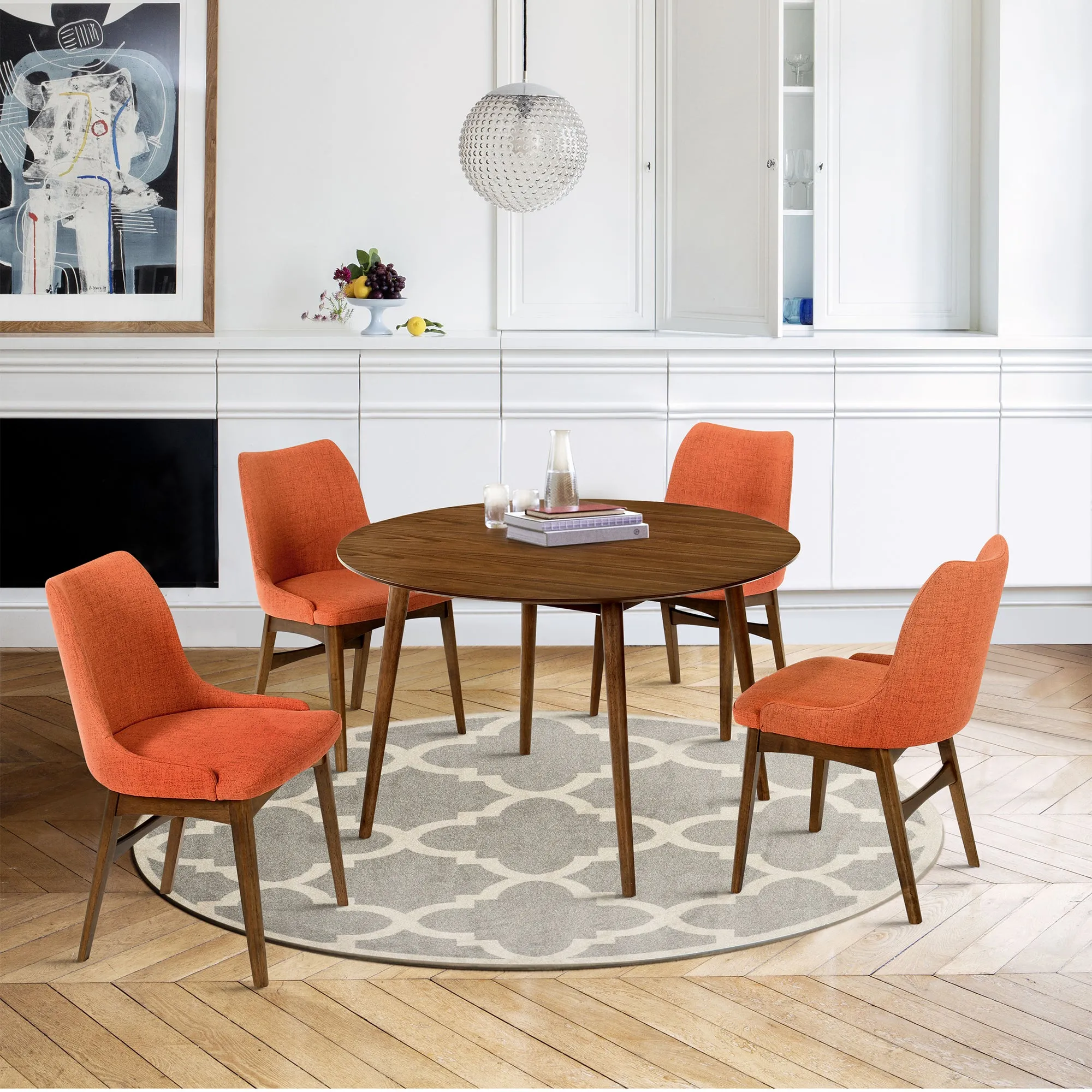 Arcadia and Azalea 48 in. 5-Piece Dining Set