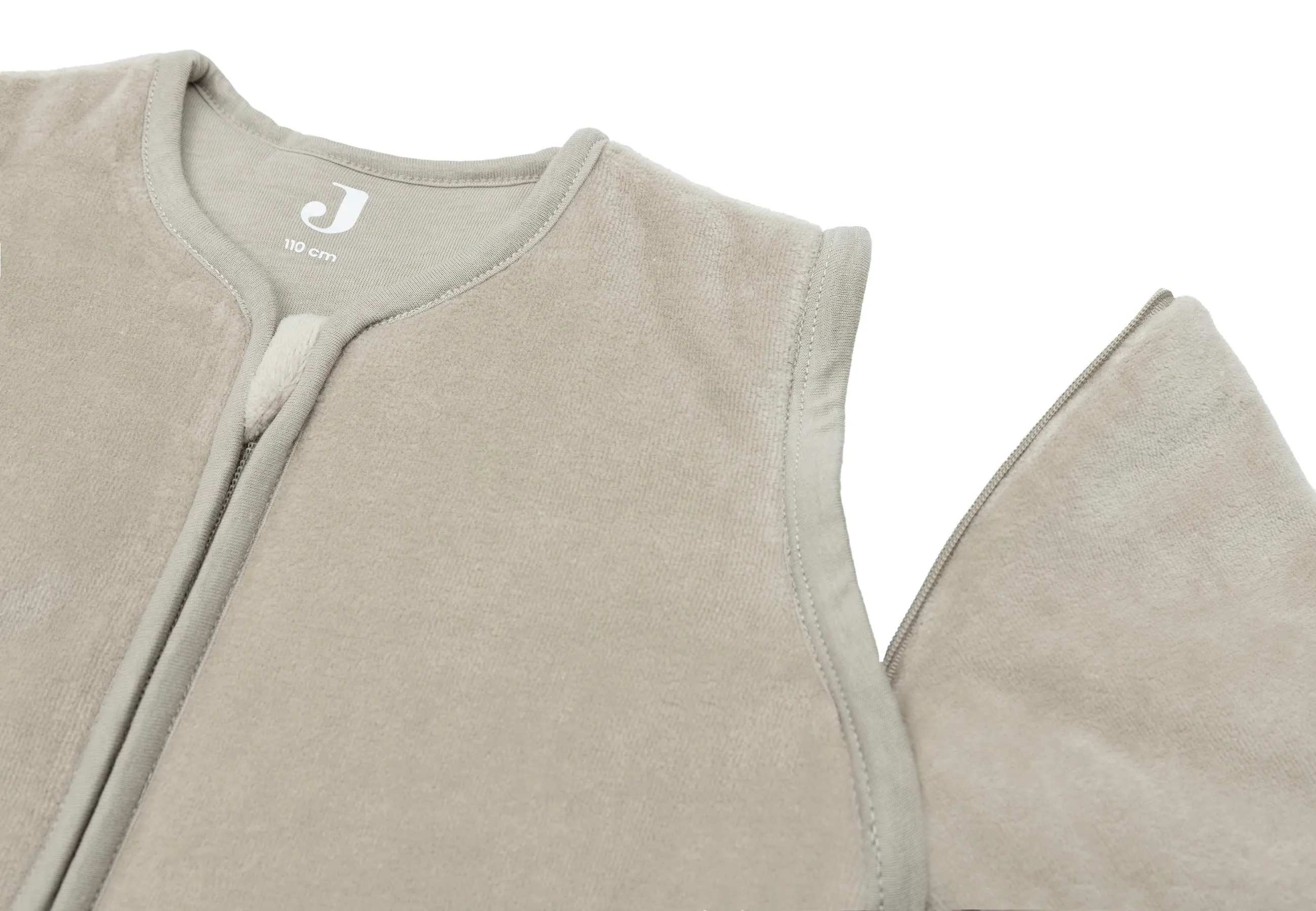 Baby Sleeping Bag with Removable Sleeves 110cm Velvet - Olive Green
