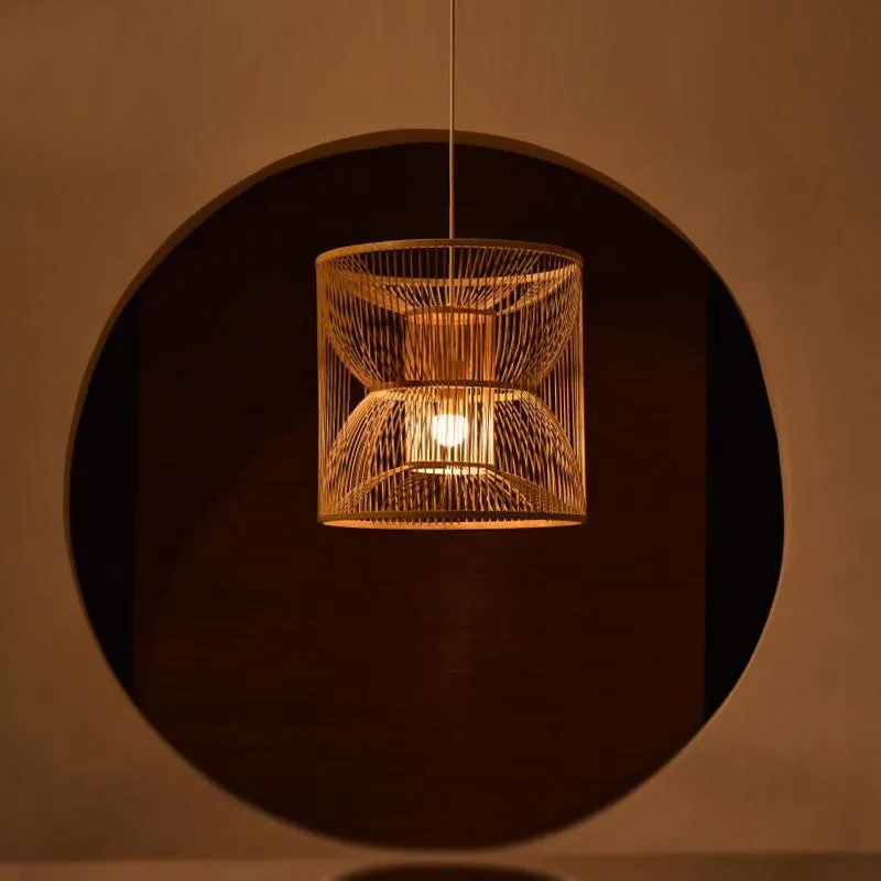 Bamboo Wicker Rattan Pendant Light By Artisan Living-12247