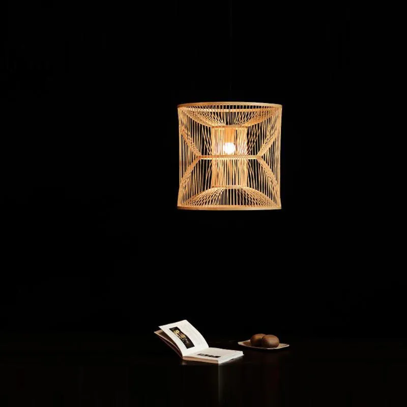 Bamboo Wicker Rattan Pendant Light By Artisan Living-12247