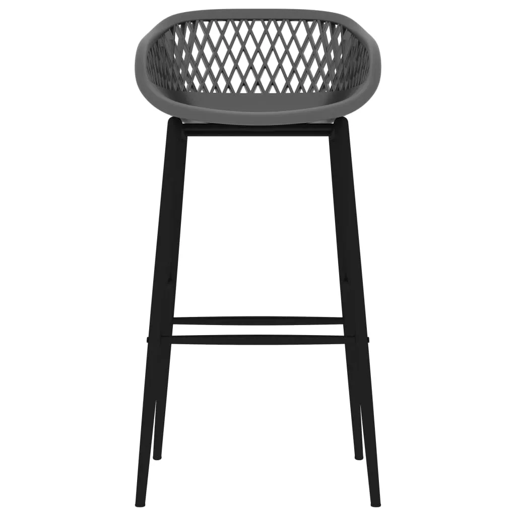 Bar Chairs 4 pcs Grey