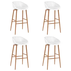 Bar Chairs 4 pcs White