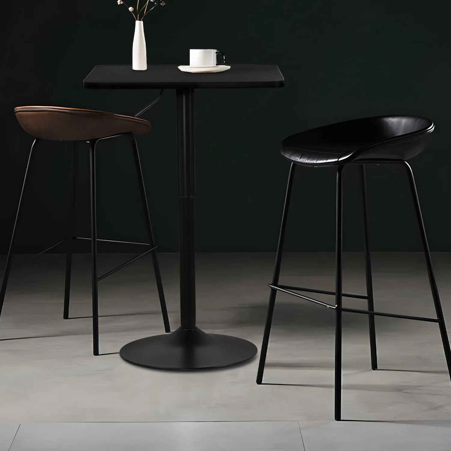 Bar Table - Adjustable Height - 23.6" x 23.6"