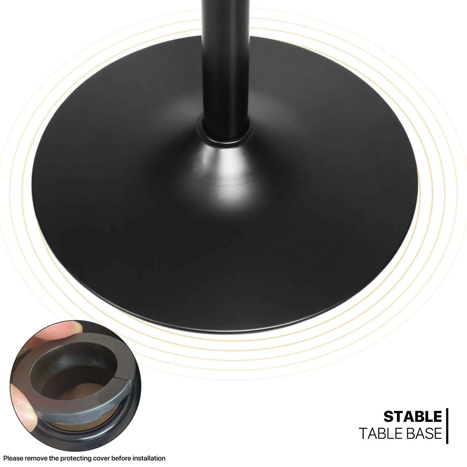 Bar Table - Adjustable Height - 23.6" x 23.6"