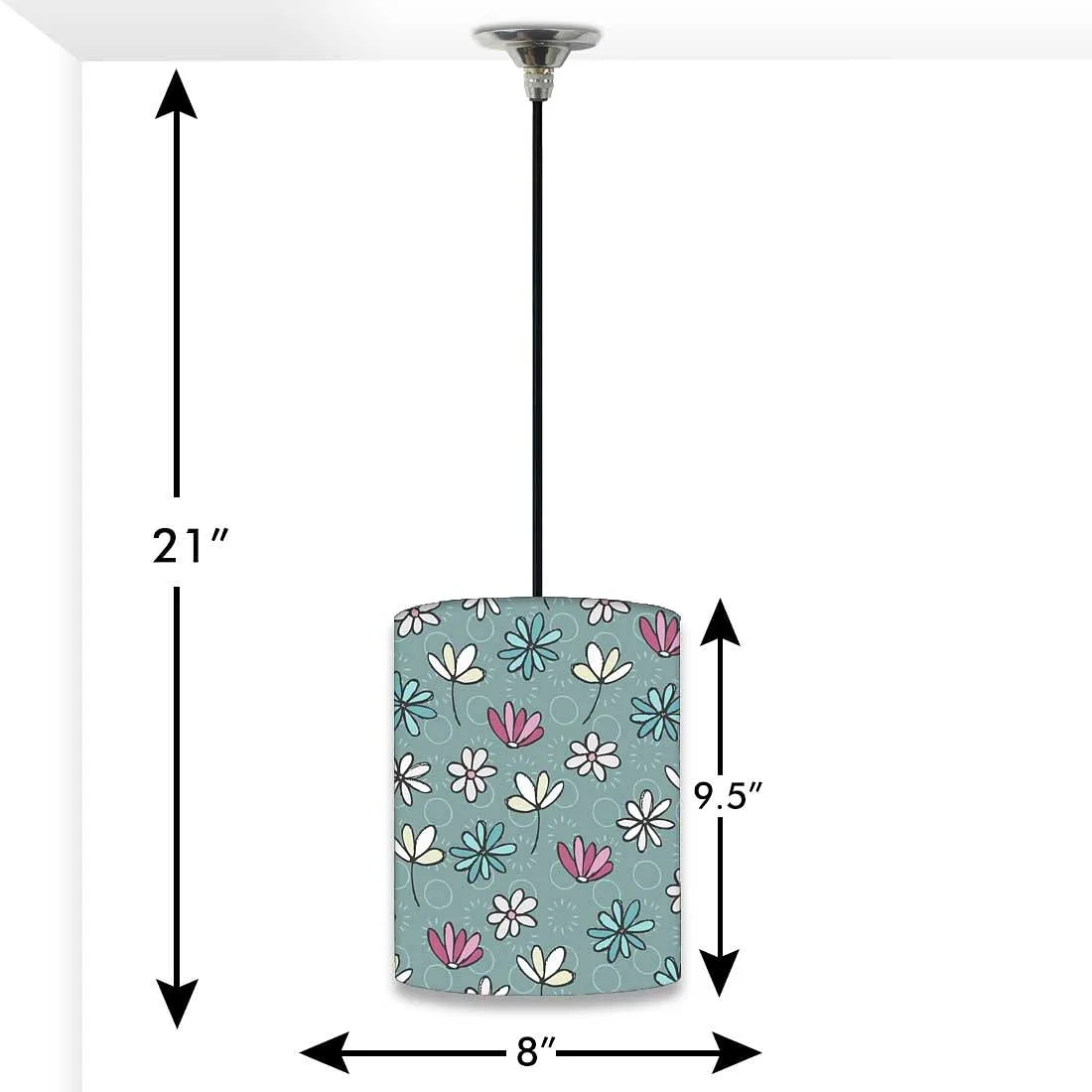 Bedside Hanging Pendant Lamp - Vintage Flower Pattern
