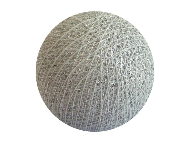 Bindi Cotton Ball Lantern Silver