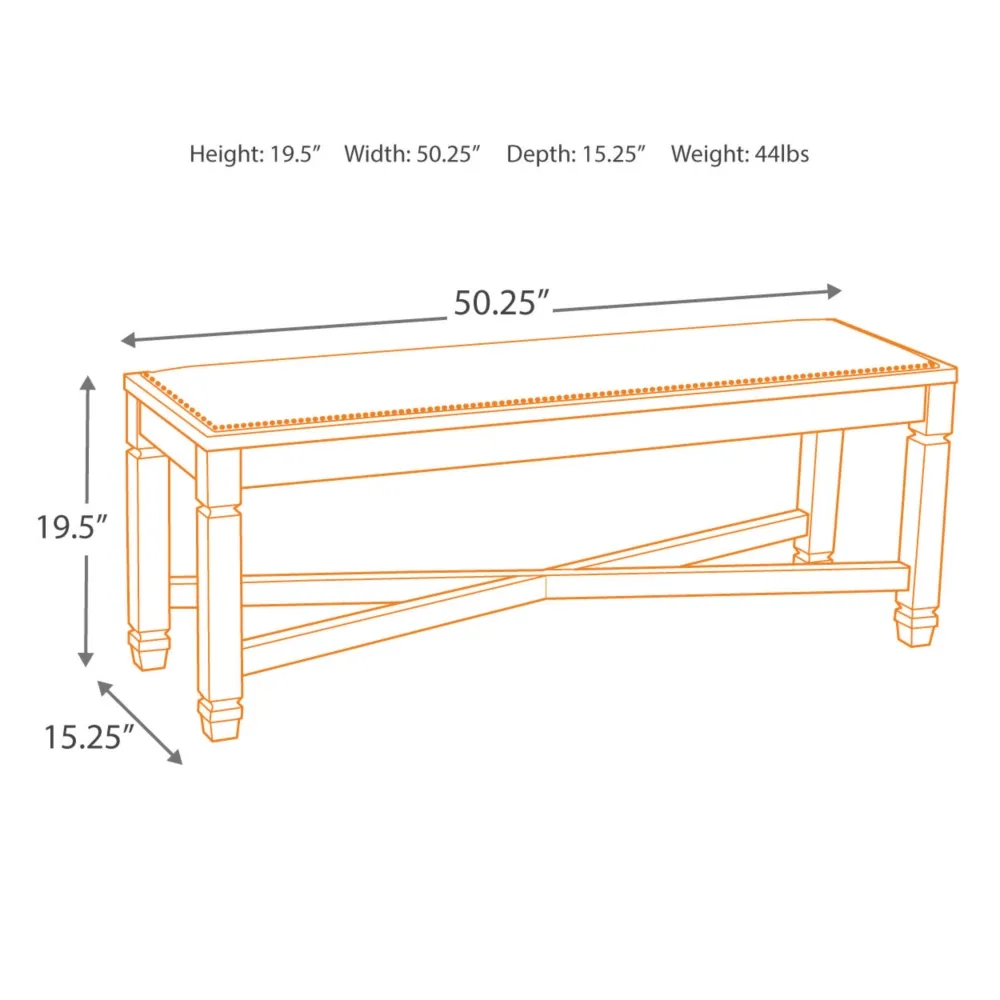 Bolanburg French Country Upholstered Dining Room Bench