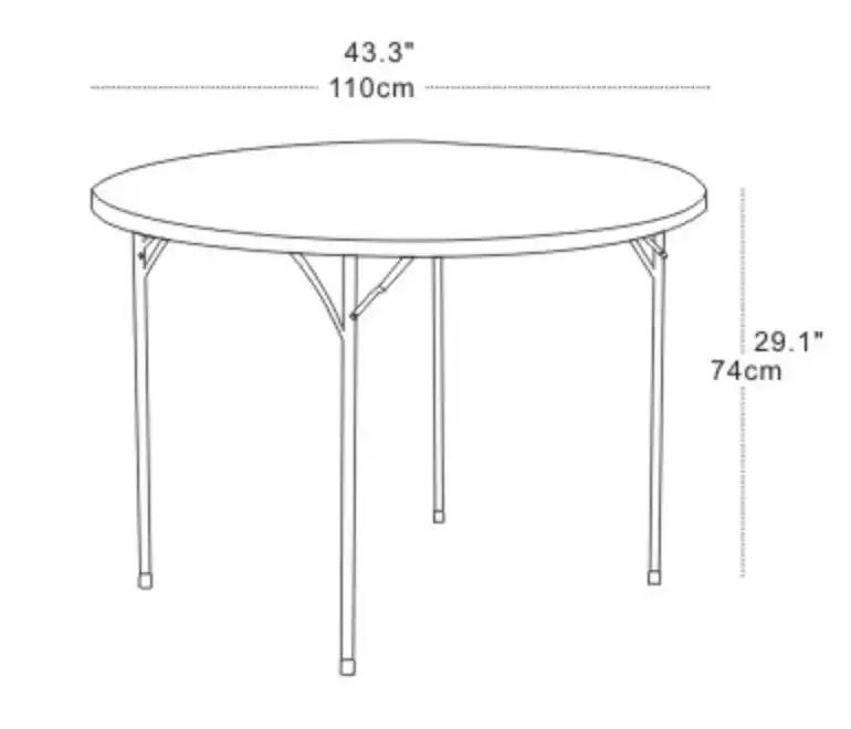 C 110 White - Round Table 110 cm