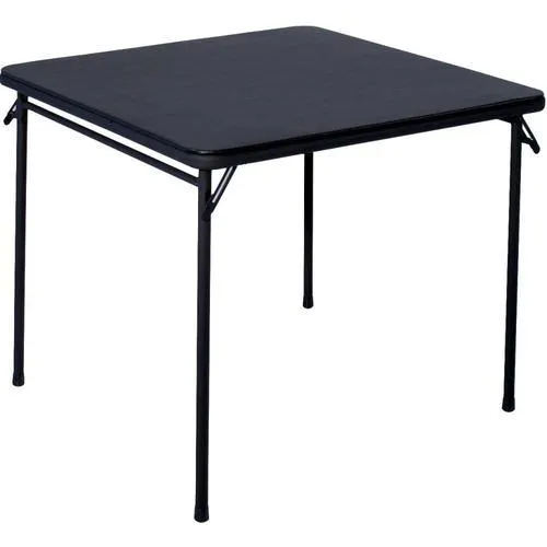 Cosco 33.75-in x 33.75-in Outdoor Square Black Folding Table