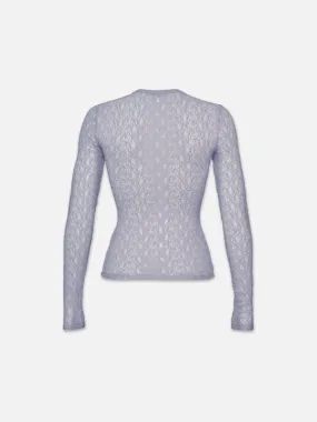Crewneck Mesh Long Sleeve | Lilac