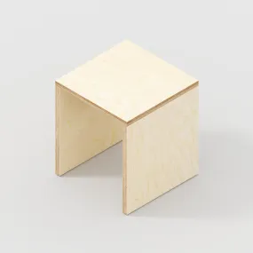 Custom Plywood Stool with Solid Sides