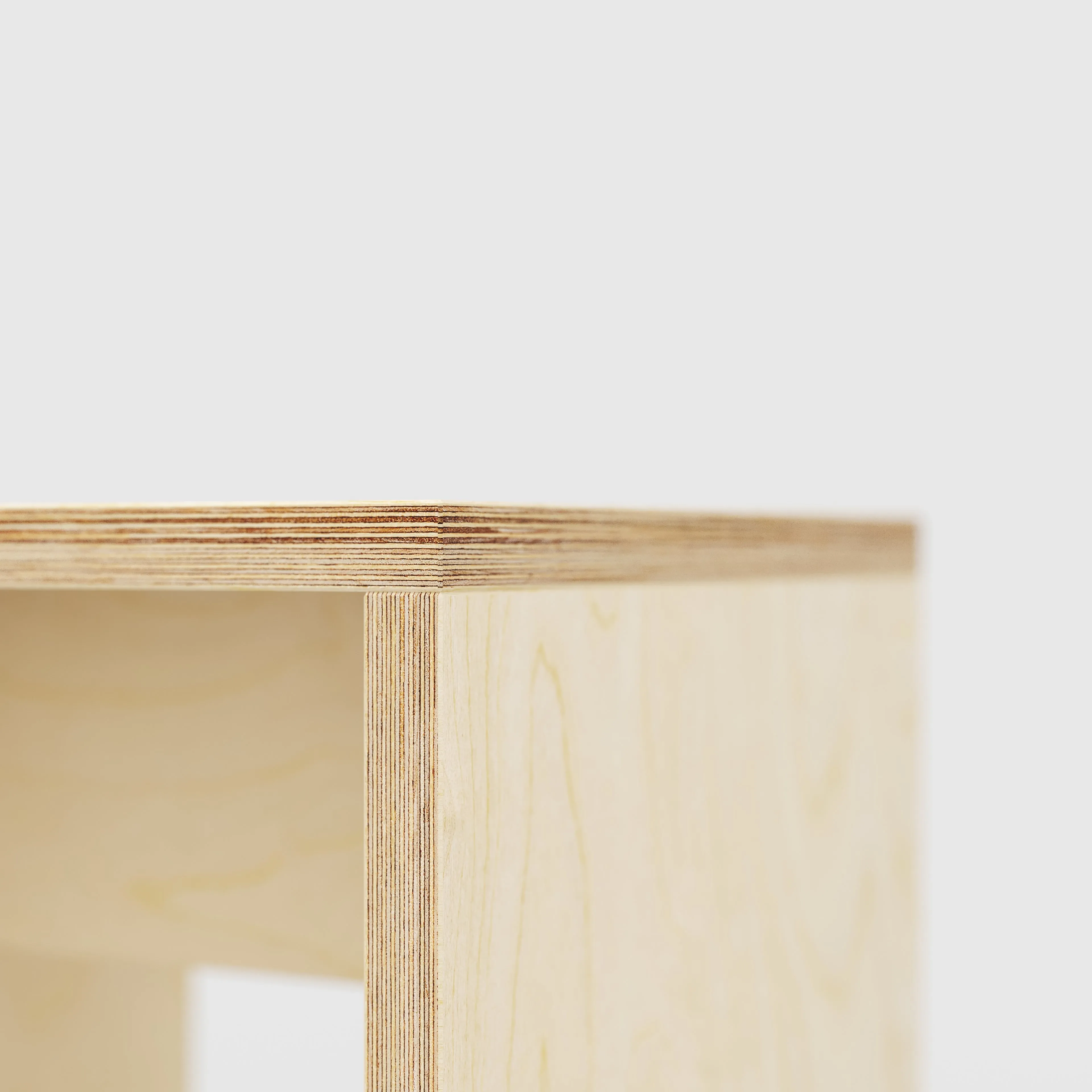 Custom Plywood Stool with Solid Sides