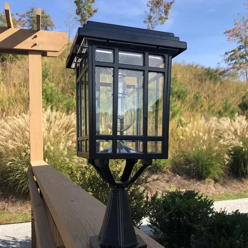 Dallon 14'' H Solar Powered Multi-Mount Lantern Head