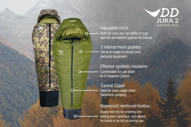 DD Jura 2 Sleeping Bag (Regular) - MC multi camo