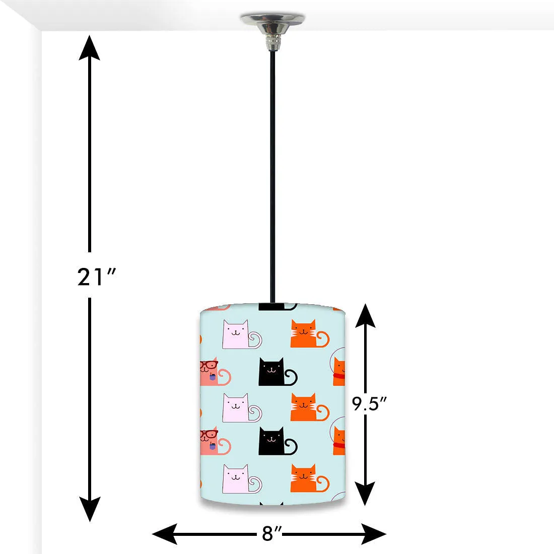 Designer Cute Hanging Pendant Lamp - Cute Cats