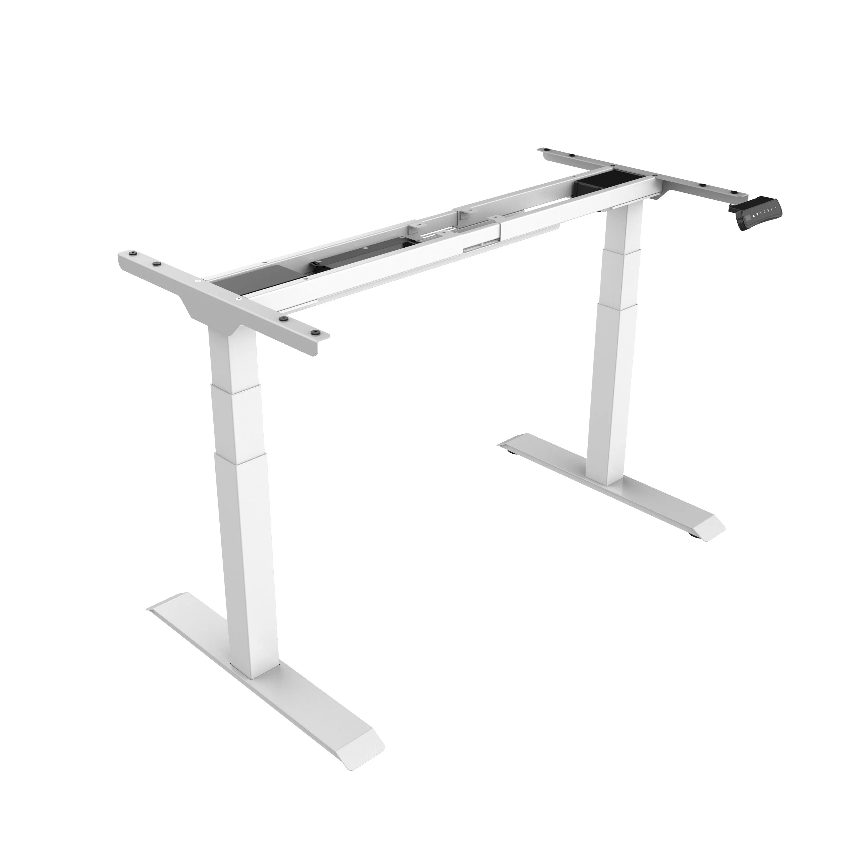 DUAL-MOTOR HEIGHT-ADJUSTABLE TABLE WHITE FRAME