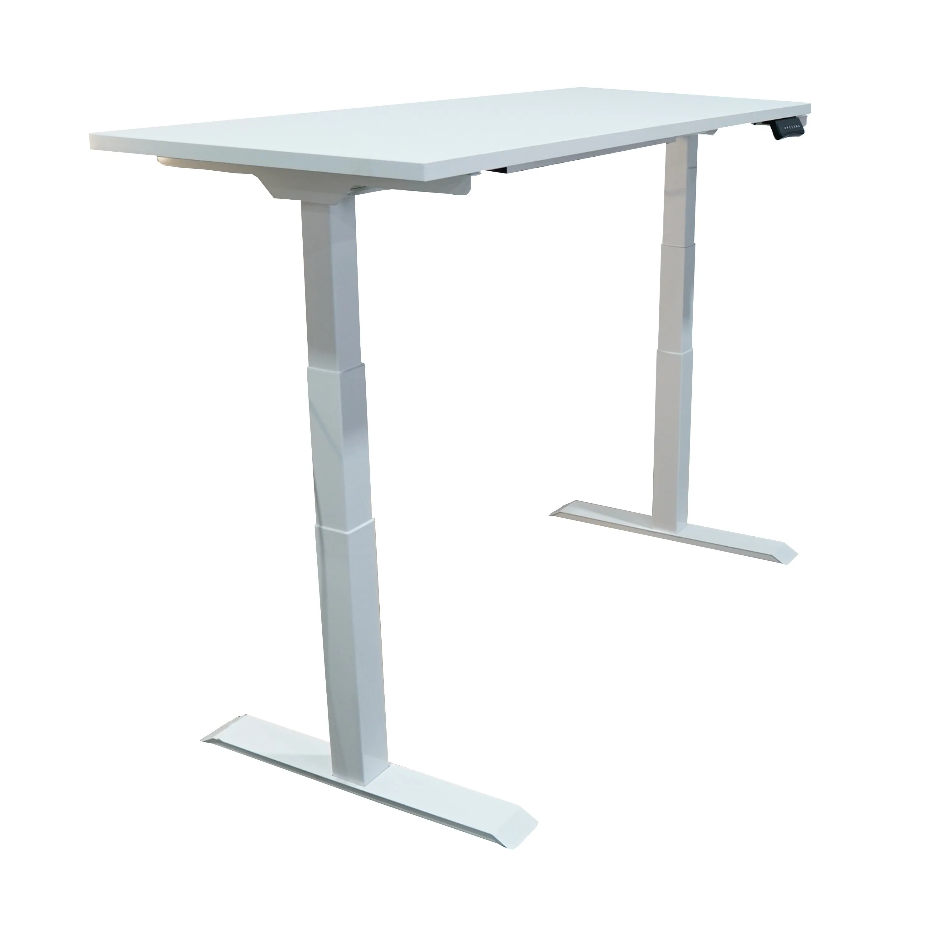 DUAL-MOTOR HEIGHT-ADJUSTABLE TABLE WHITE FRAME