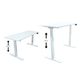 DUAL-MOTOR HEIGHT-ADJUSTABLE TABLE WHITE FRAME