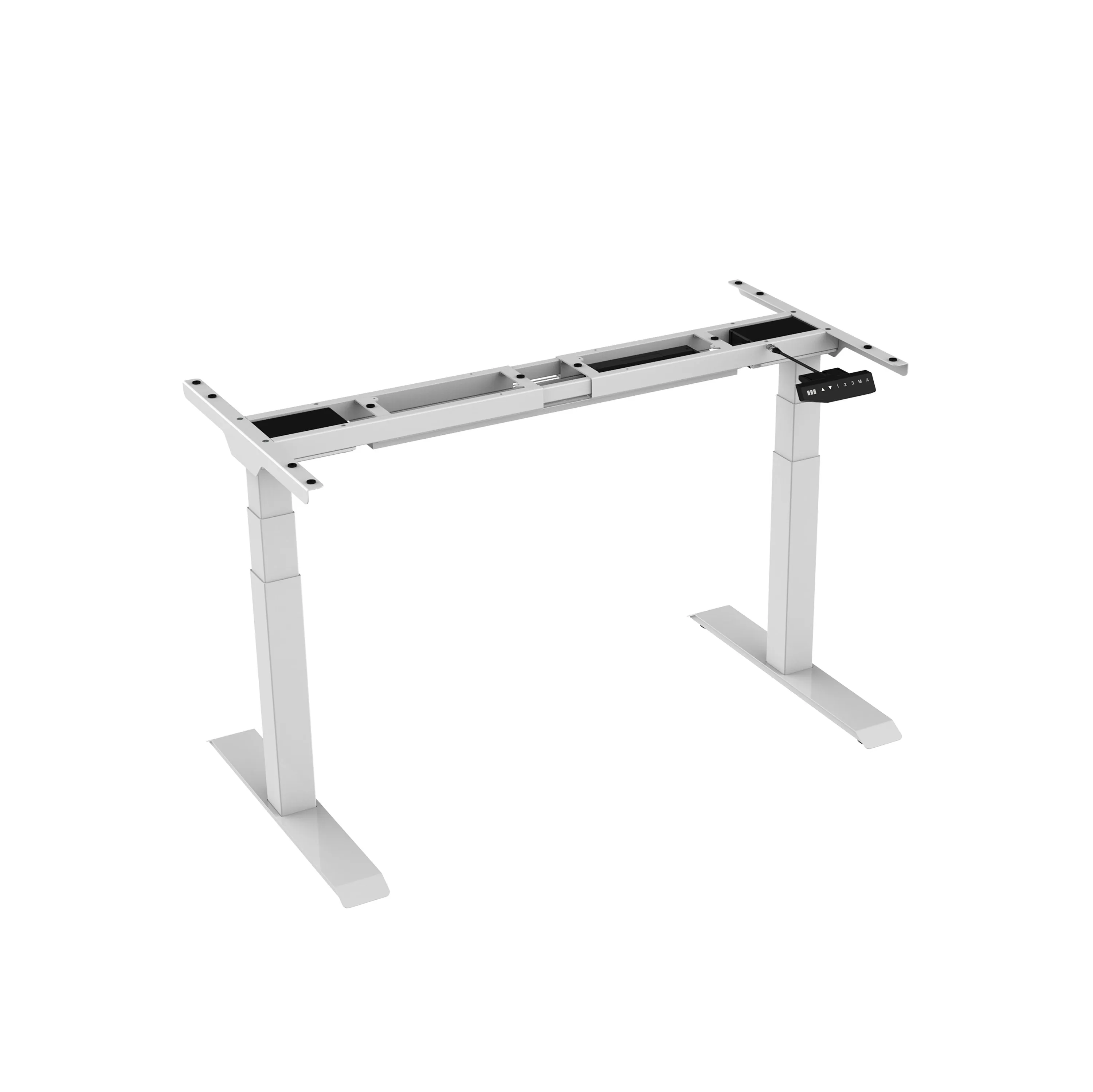 DUAL-MOTOR HEIGHT-ADJUSTABLE TABLE WHITE FRAME