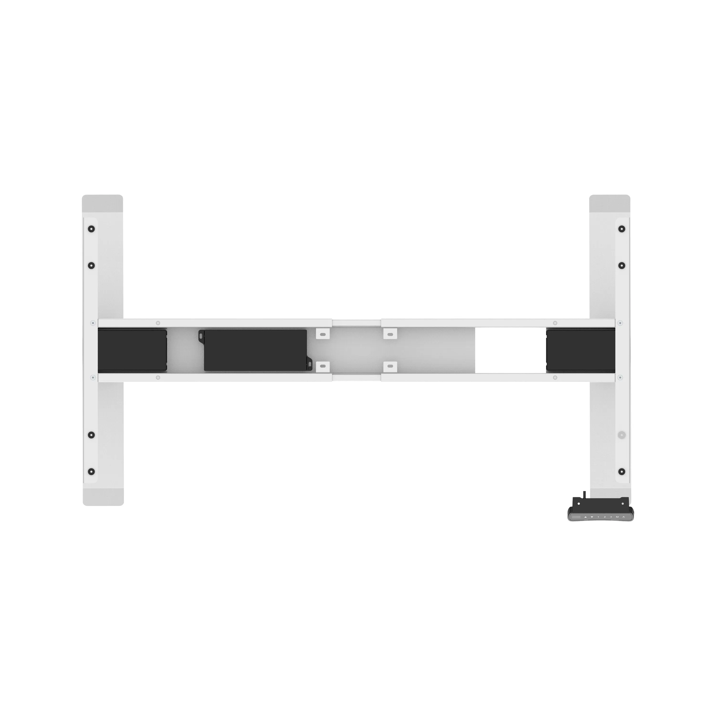 DUAL-MOTOR HEIGHT-ADJUSTABLE TABLE WHITE FRAME