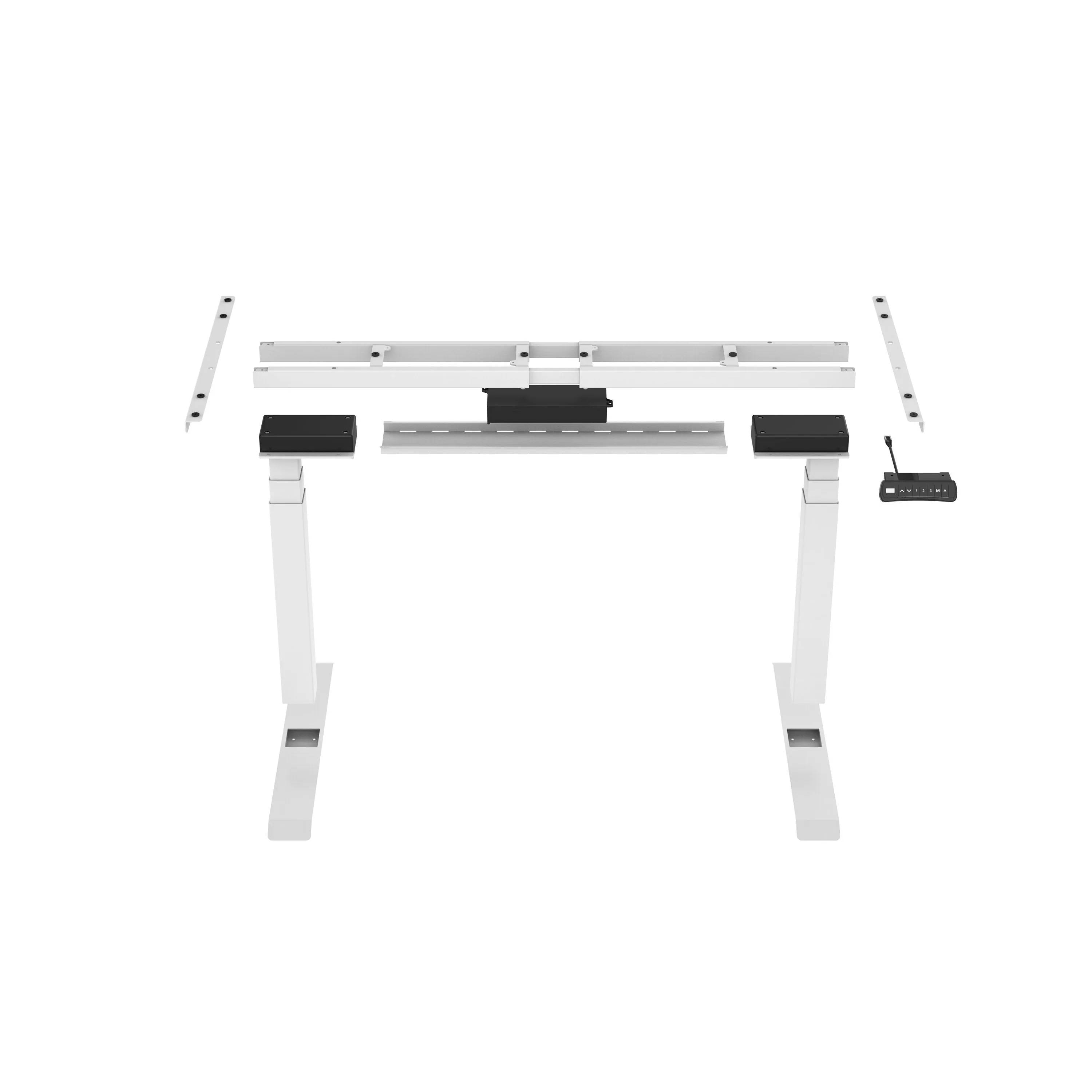 DUAL-MOTOR HEIGHT-ADJUSTABLE TABLE WHITE FRAME
