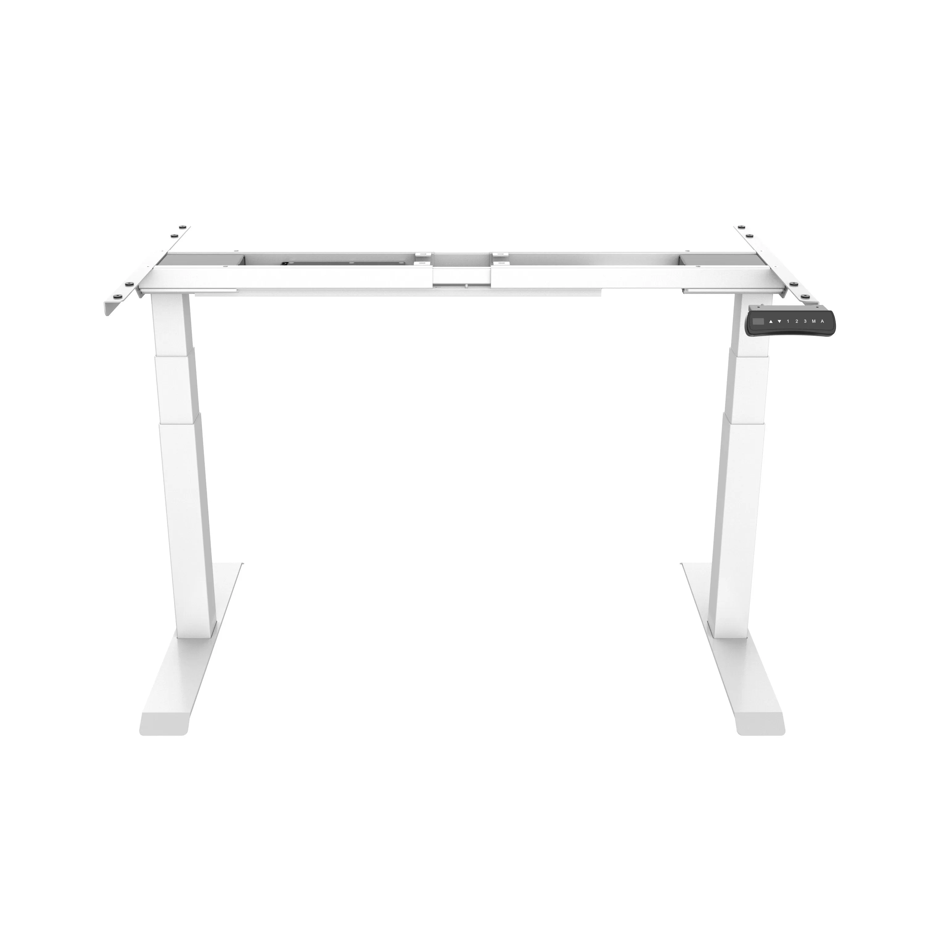 DUAL-MOTOR HEIGHT-ADJUSTABLE TABLE WHITE FRAME